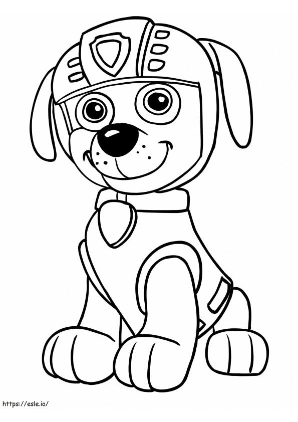 Cute Zuma From Paw Patrol coloring page