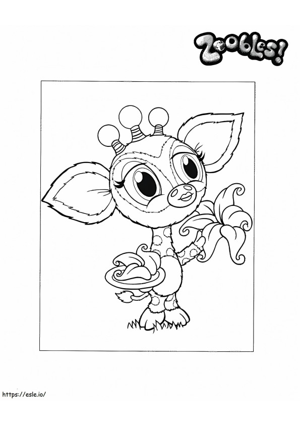 Zoobles Giraffe coloring page