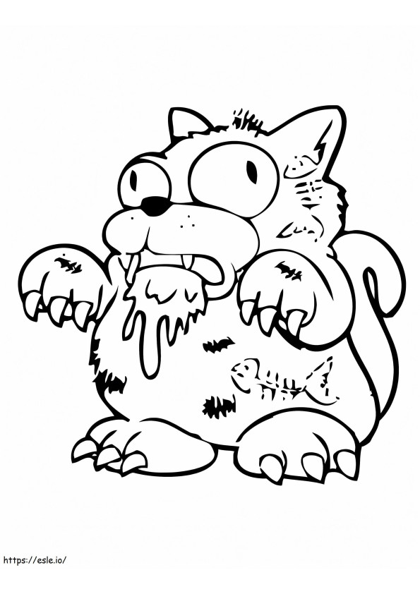Scabby Cat Trash Pack coloring page