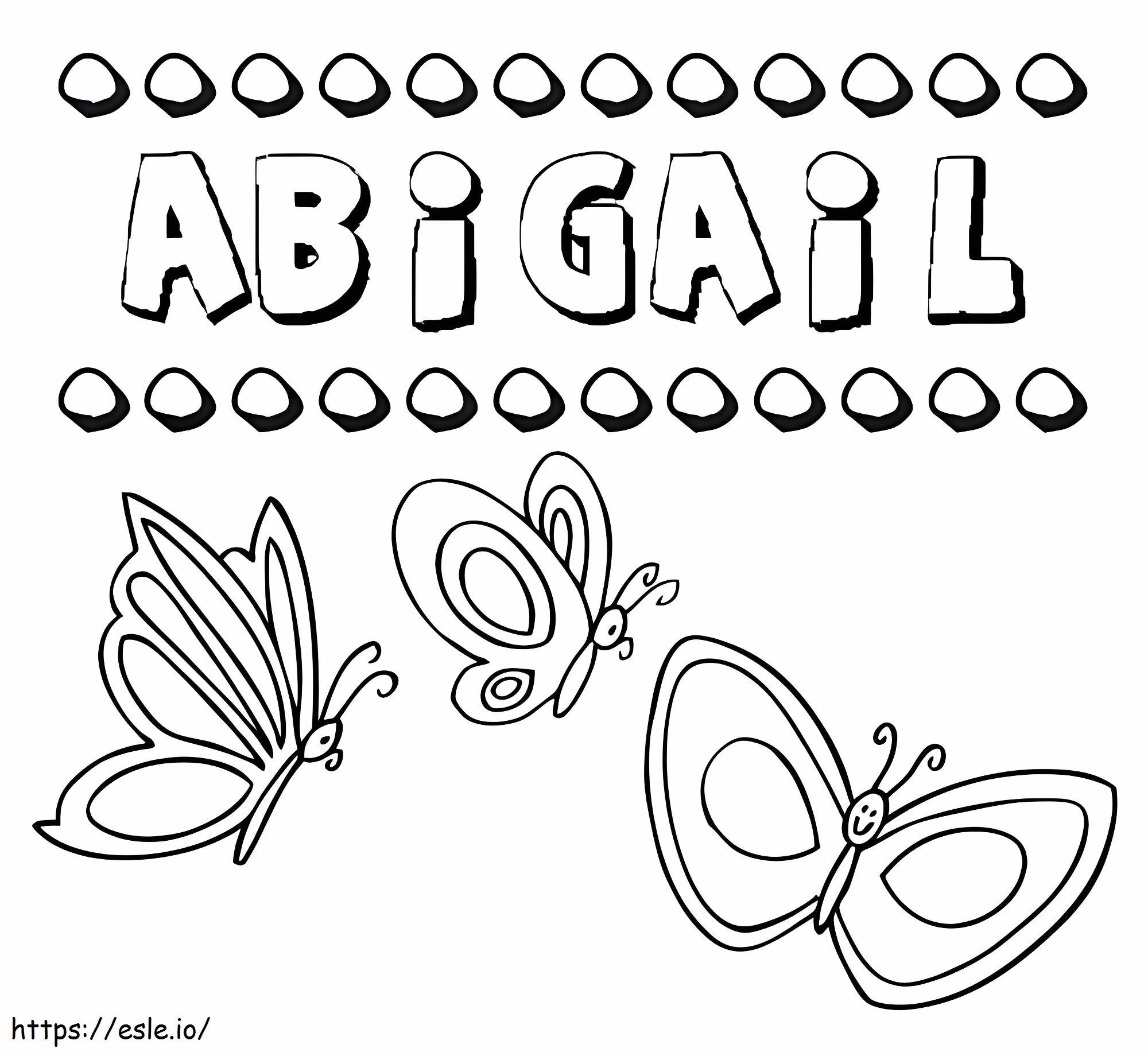 Abigail ingyenesen nyomtatható kifestő