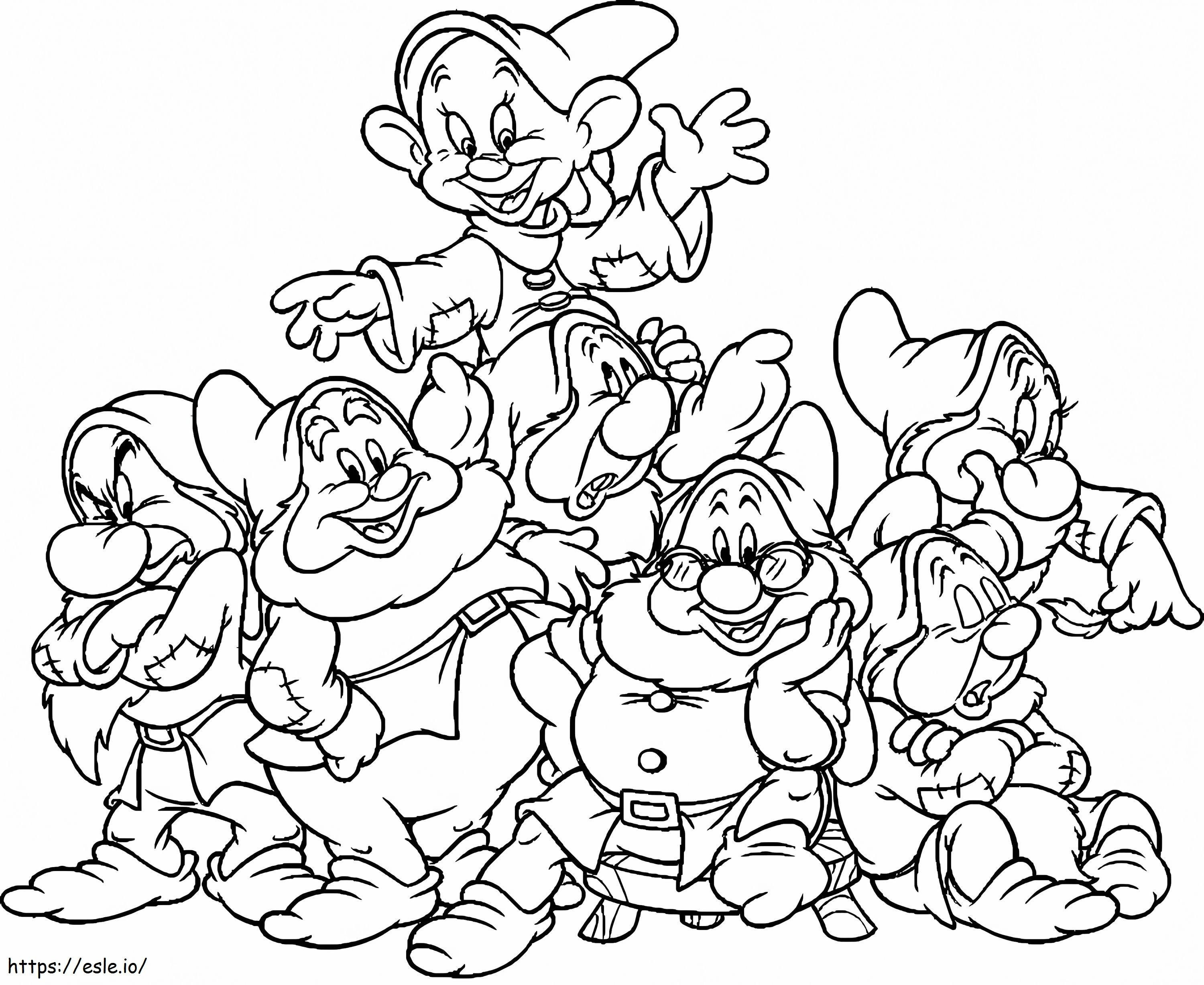 The Seven Dwarf coloring page