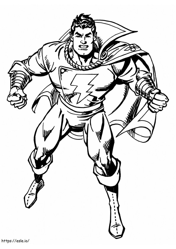 Strong Shazam coloring page