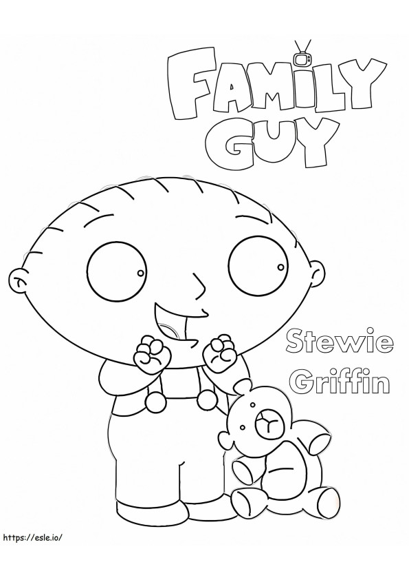 Stewie Griffin-familieman kleurplaat