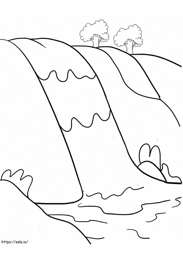 Waterfall 6 coloring page