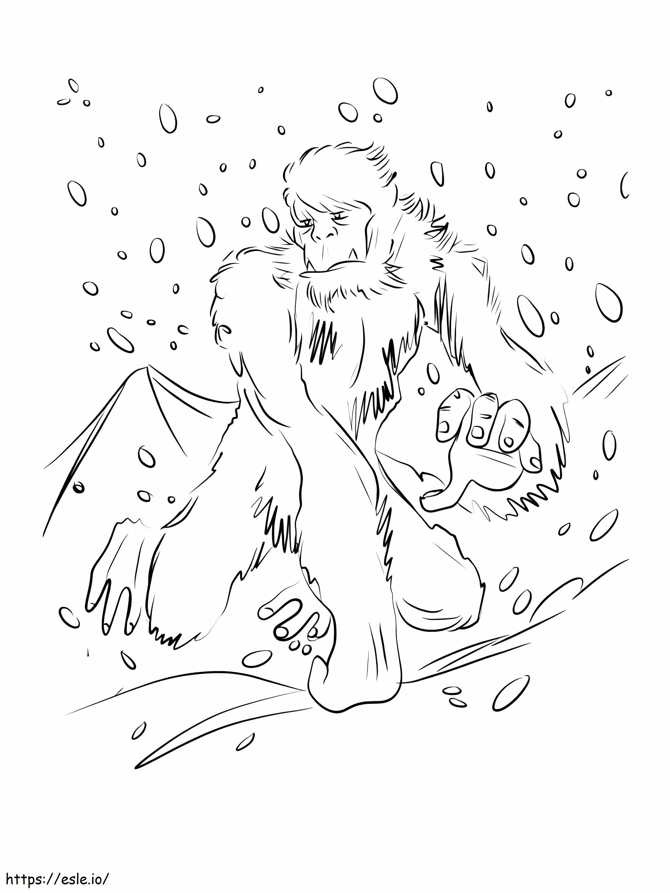 Bigfoot Misterioso coloring page