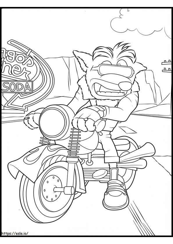Coloriage Incroyable Crash Bandicoot à imprimer dessin