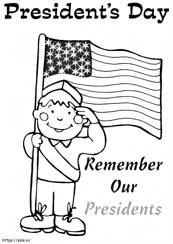 Presidents Day 3 coloring page