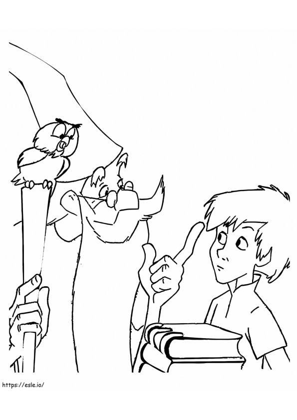 Disney Sword In The Stone coloring page