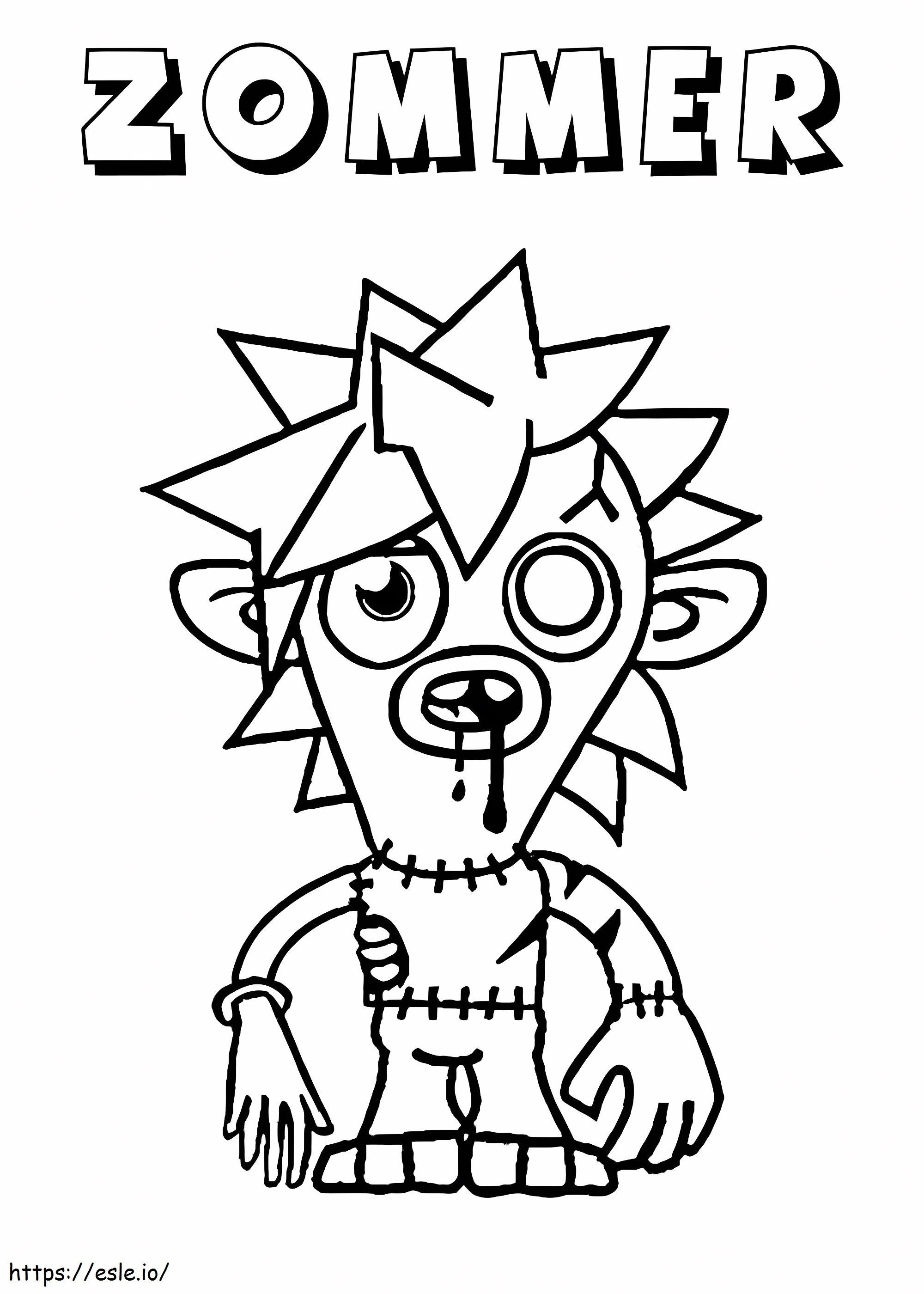 Sommer Moshi Monster coloring page