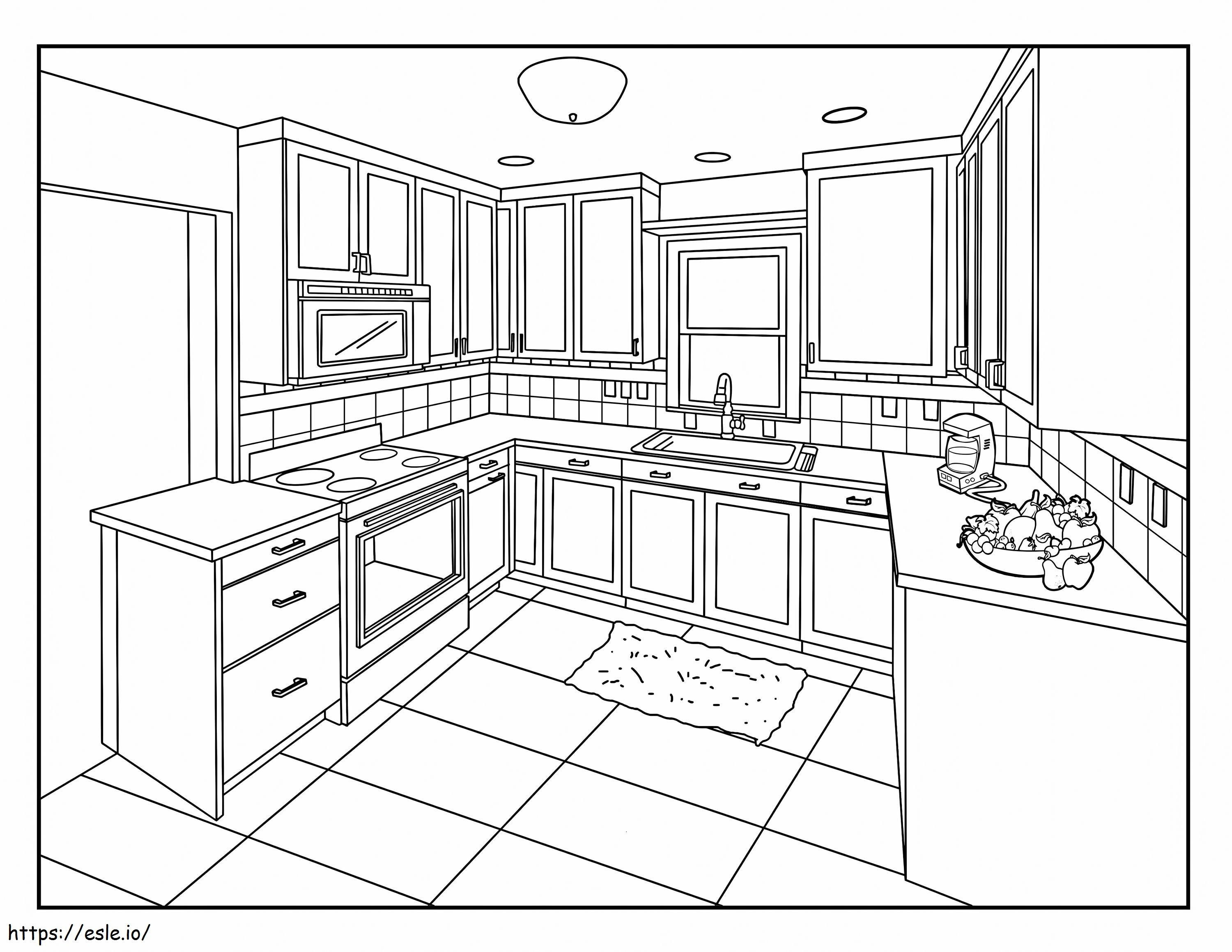 Kitchen Around The House coloring page