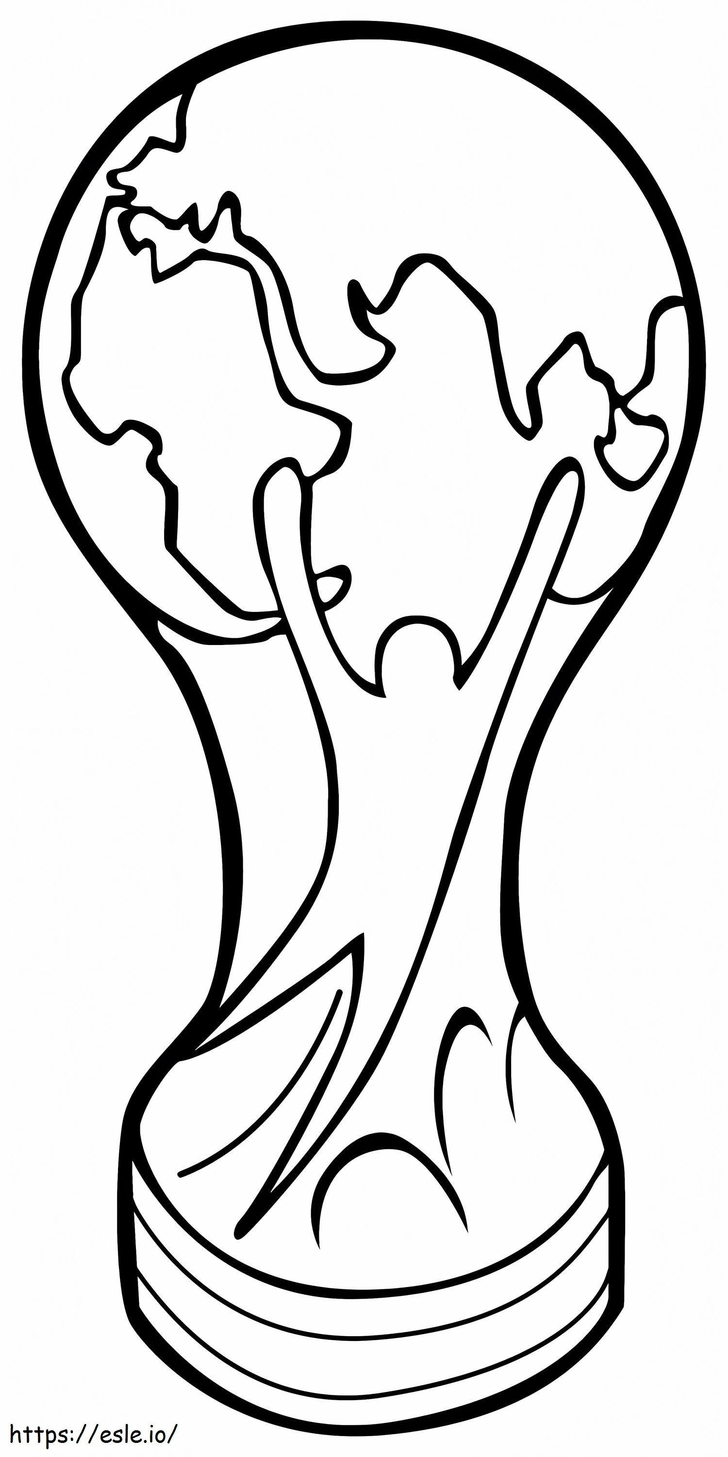 Trofeo Coppa del Mondo FIFA 2022 da colorare