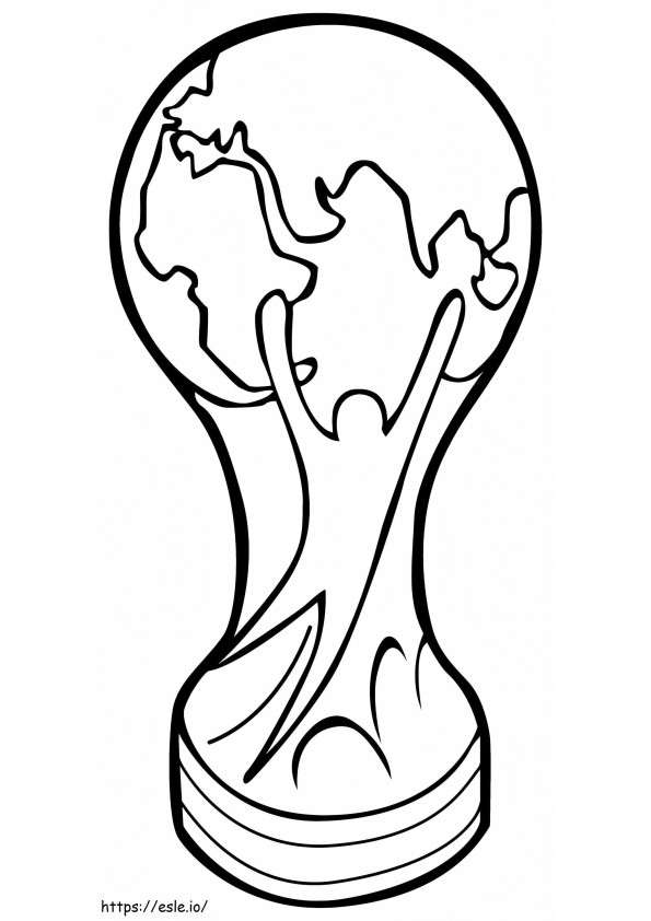 Trofeul Cupei Mondiale FIFA 2022 de colorat