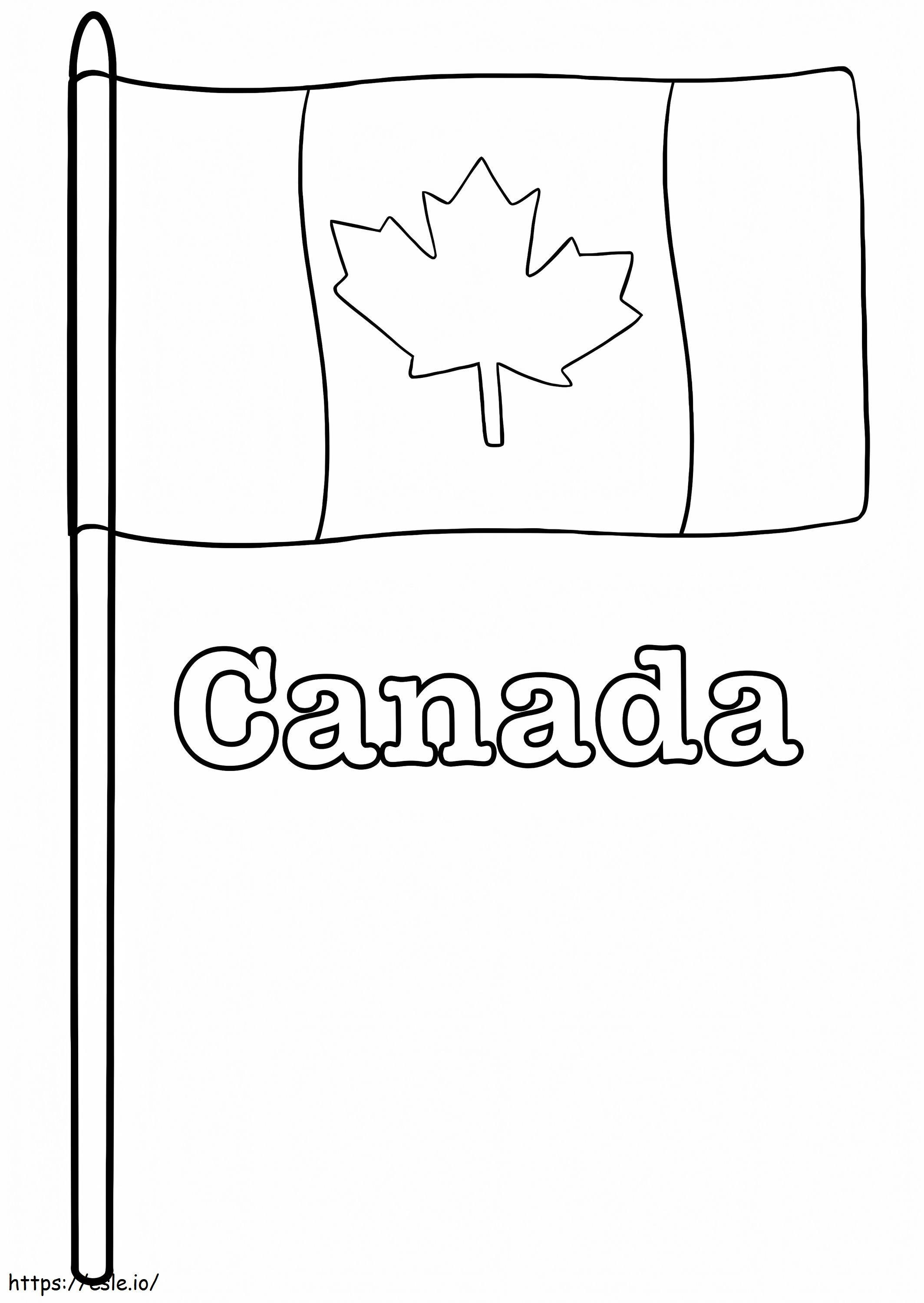 Steagul Canadei 1 de colorat
