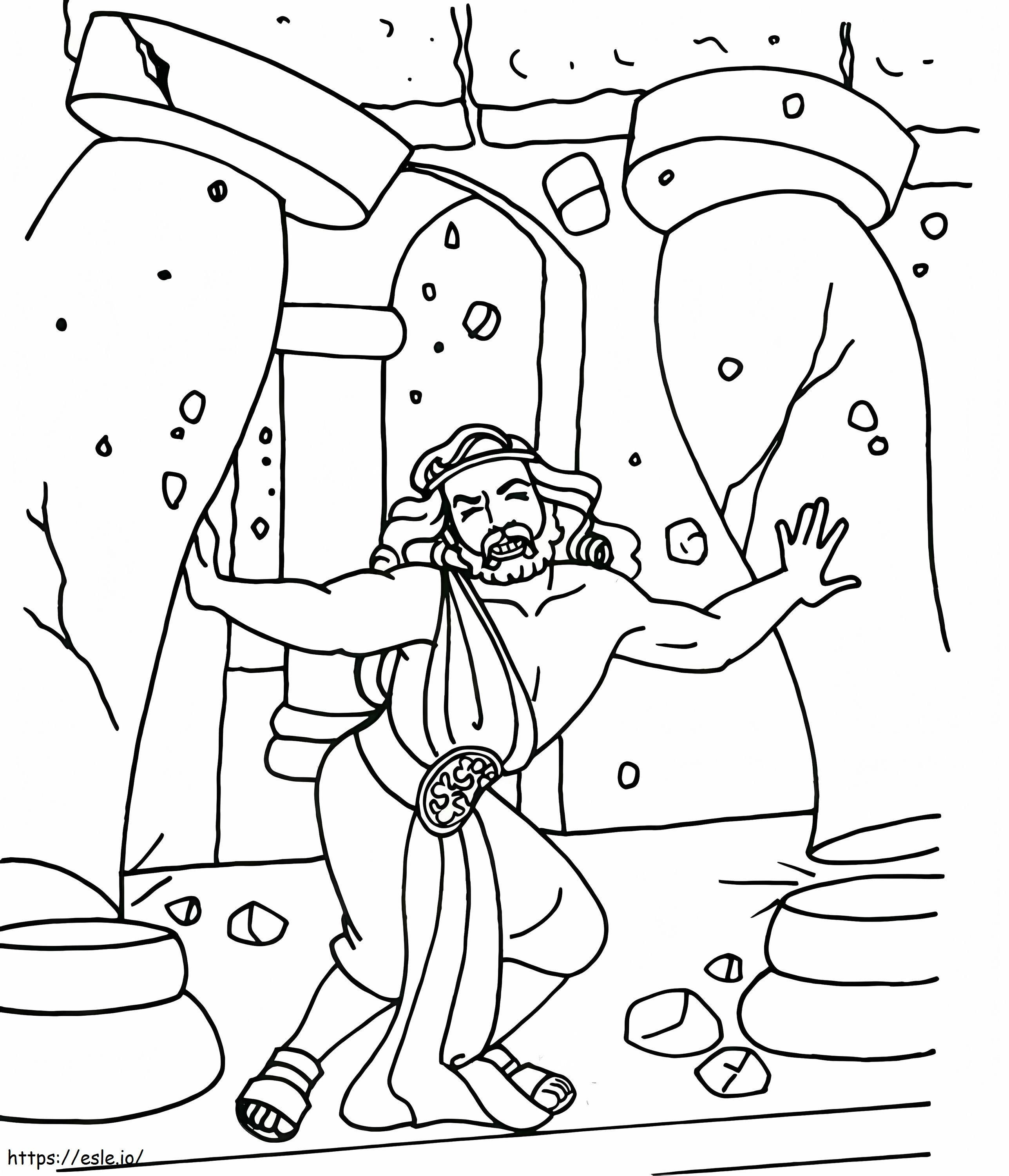 Sampson Is Strong coloring page