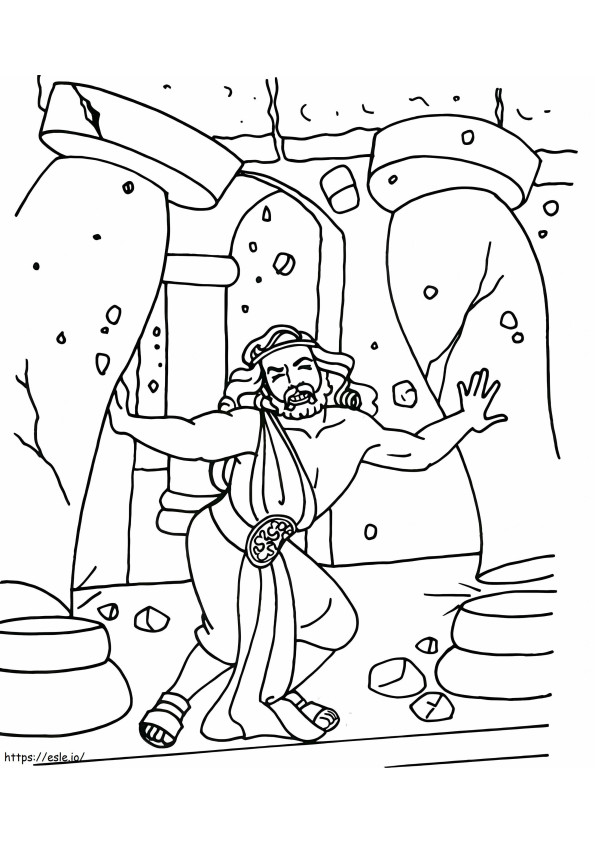 Sampson Is Strong coloring page