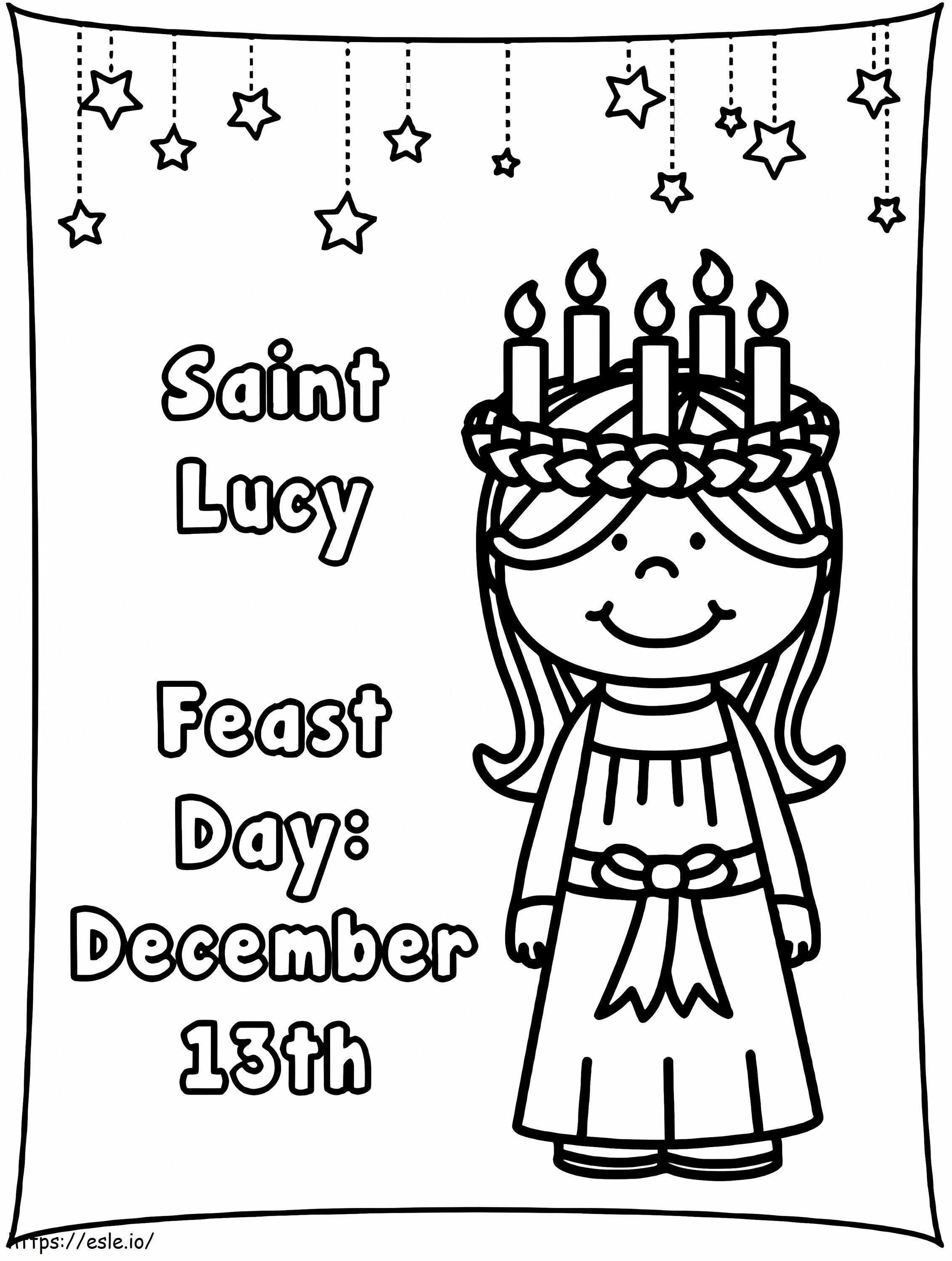St. Lucy coloring page