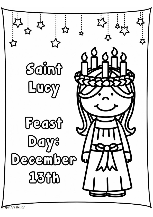 St. Lucy coloring page