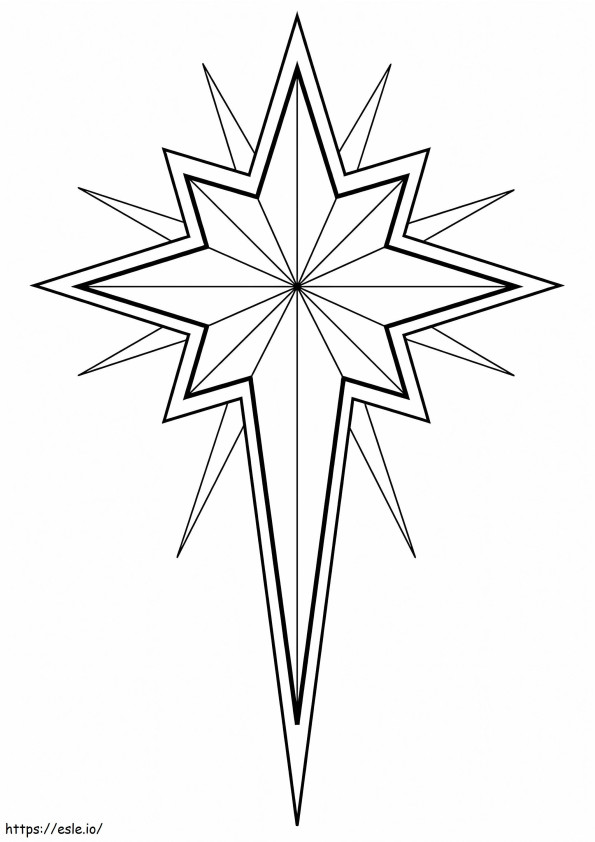 Coloriage Étoile de Noël à imprimer dessin