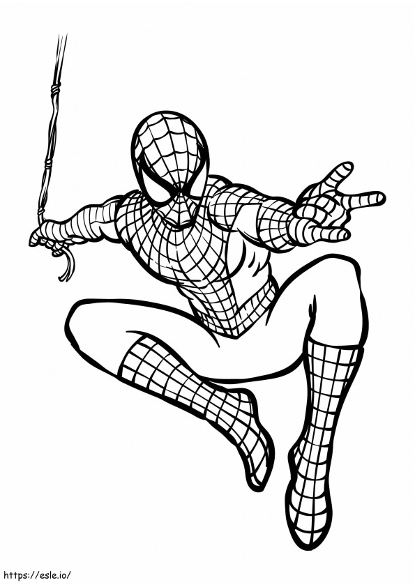 Desenul Omul Păianjen de colorat