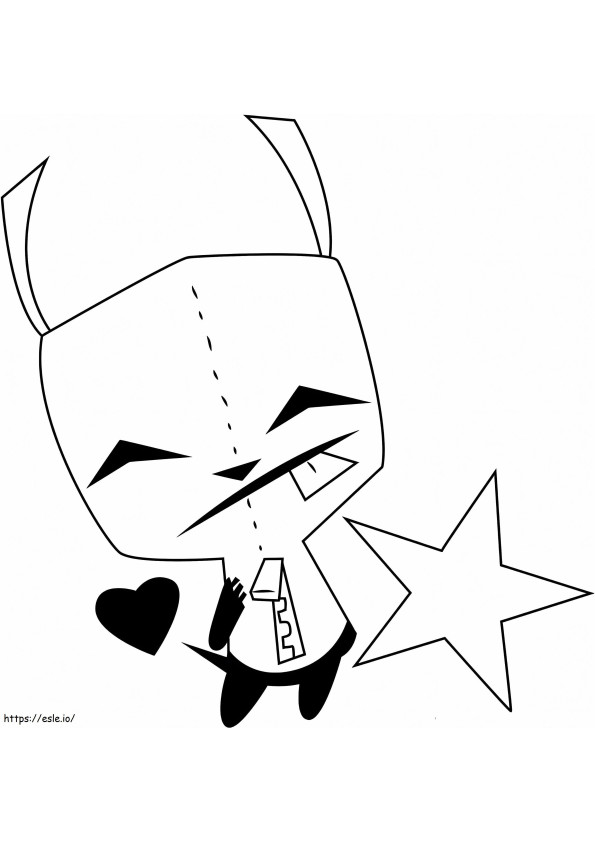 Cute Gir From Invader Zim coloring page