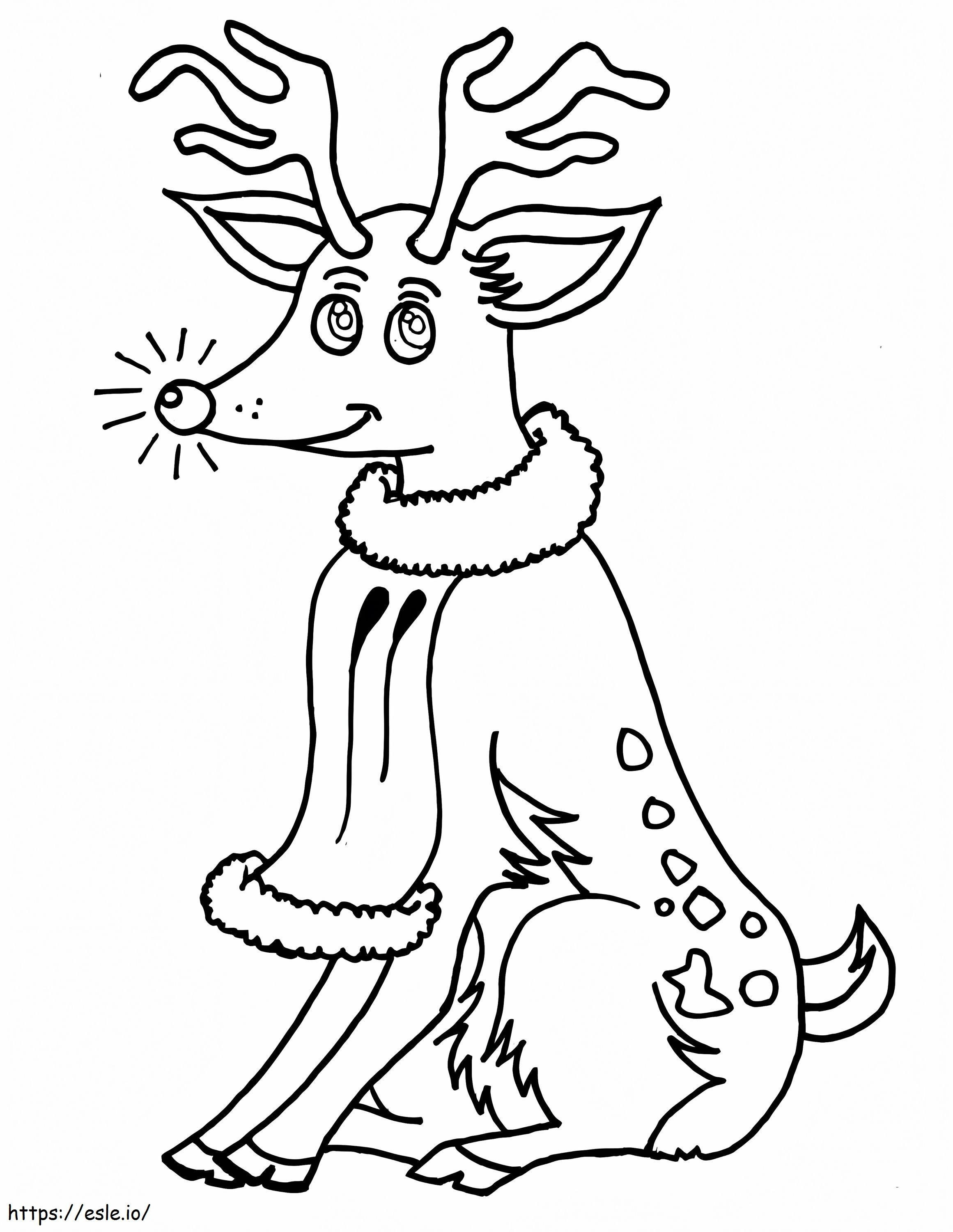 Reindeer With Beautiful Eyes coloring page