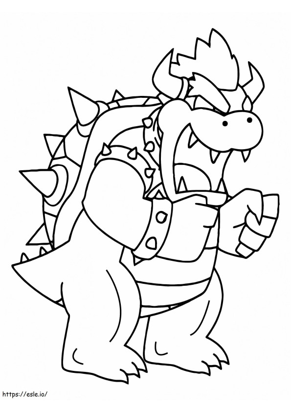 Courageous Baby Bowser coloring page