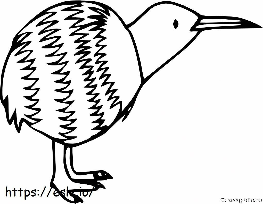 Leuke Cartoon Kiwi Vogel kleurplaat kleurplaat