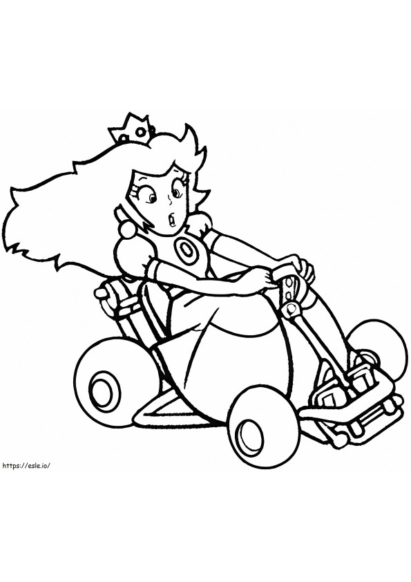 Funny Princess Peach coloring page