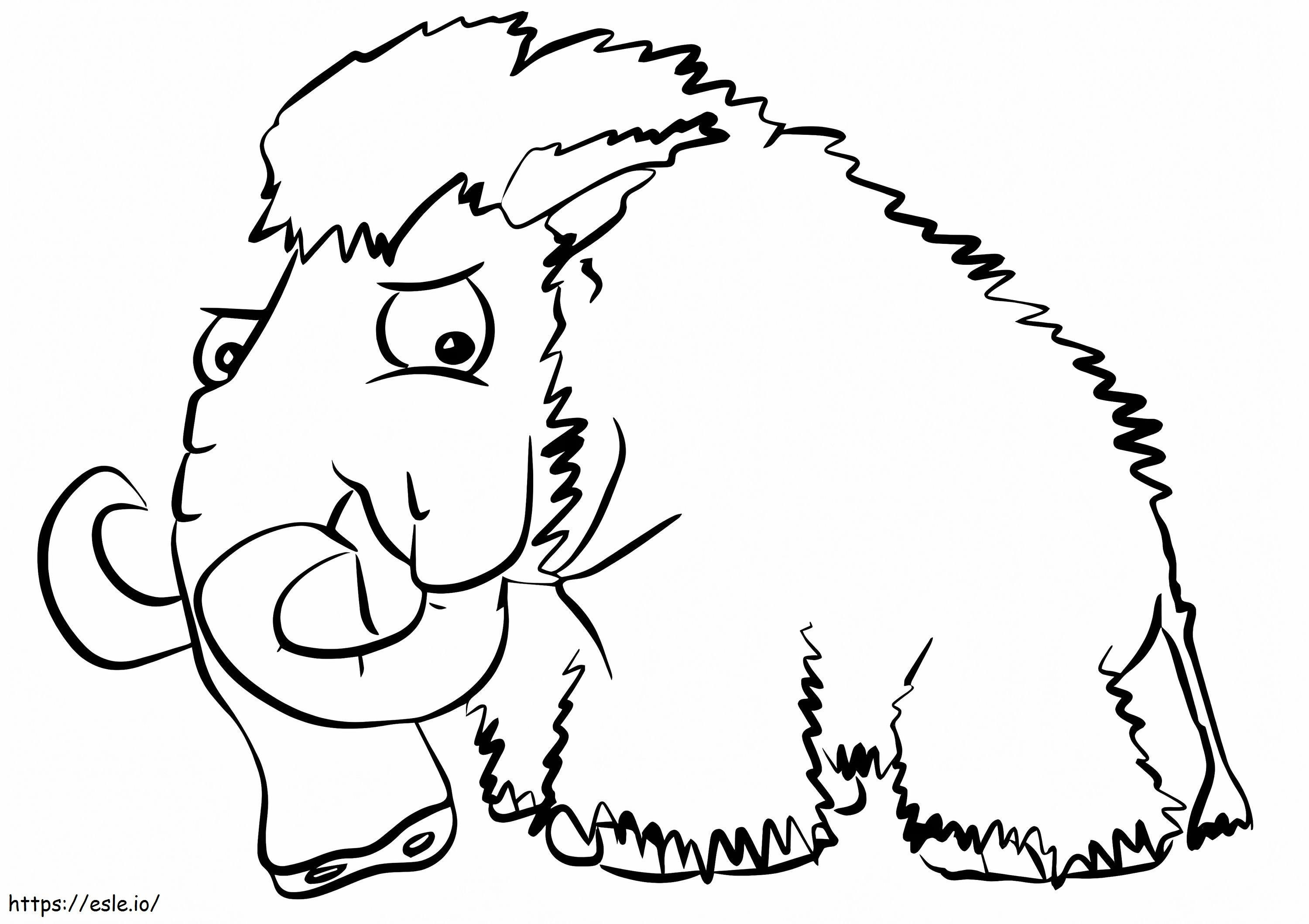 Cartoon-Mammut ausmalbilder