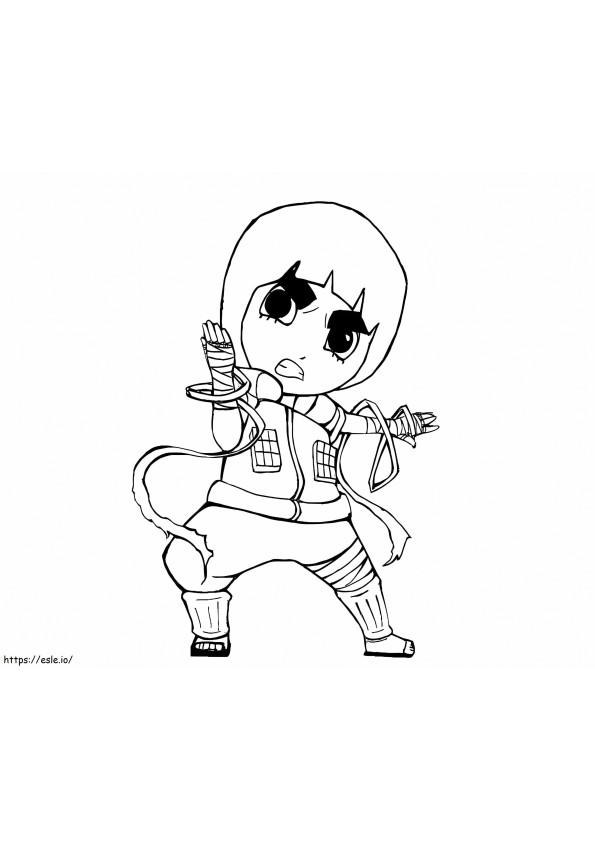 Chibi Rock Lee Angry coloring page