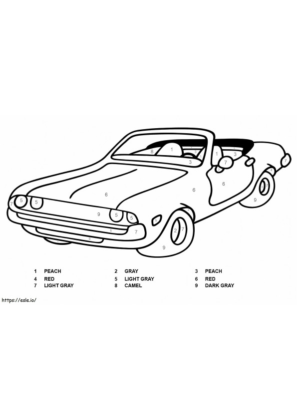 Chevrolet Color By Number coloring page