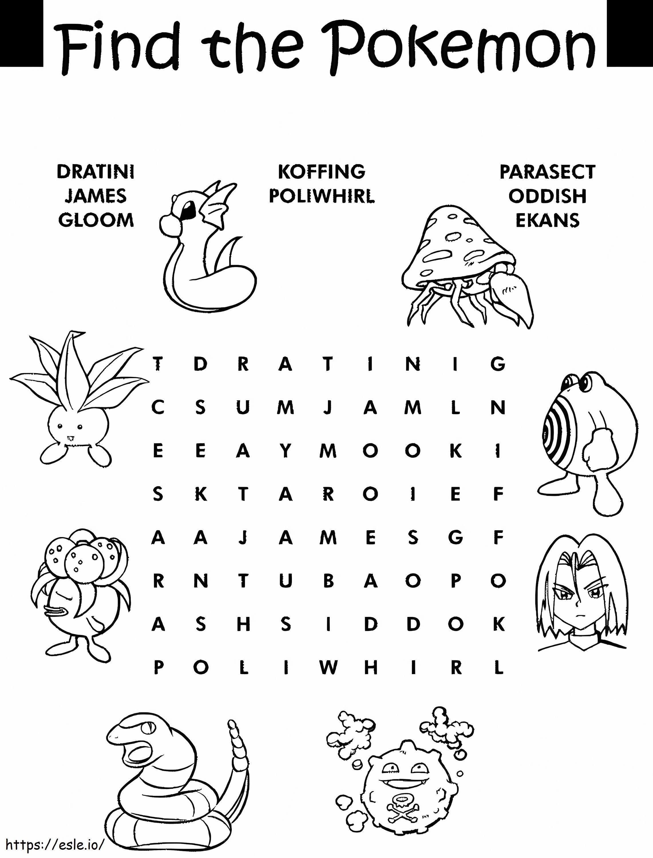 Pokemon Gloom 5 coloring page