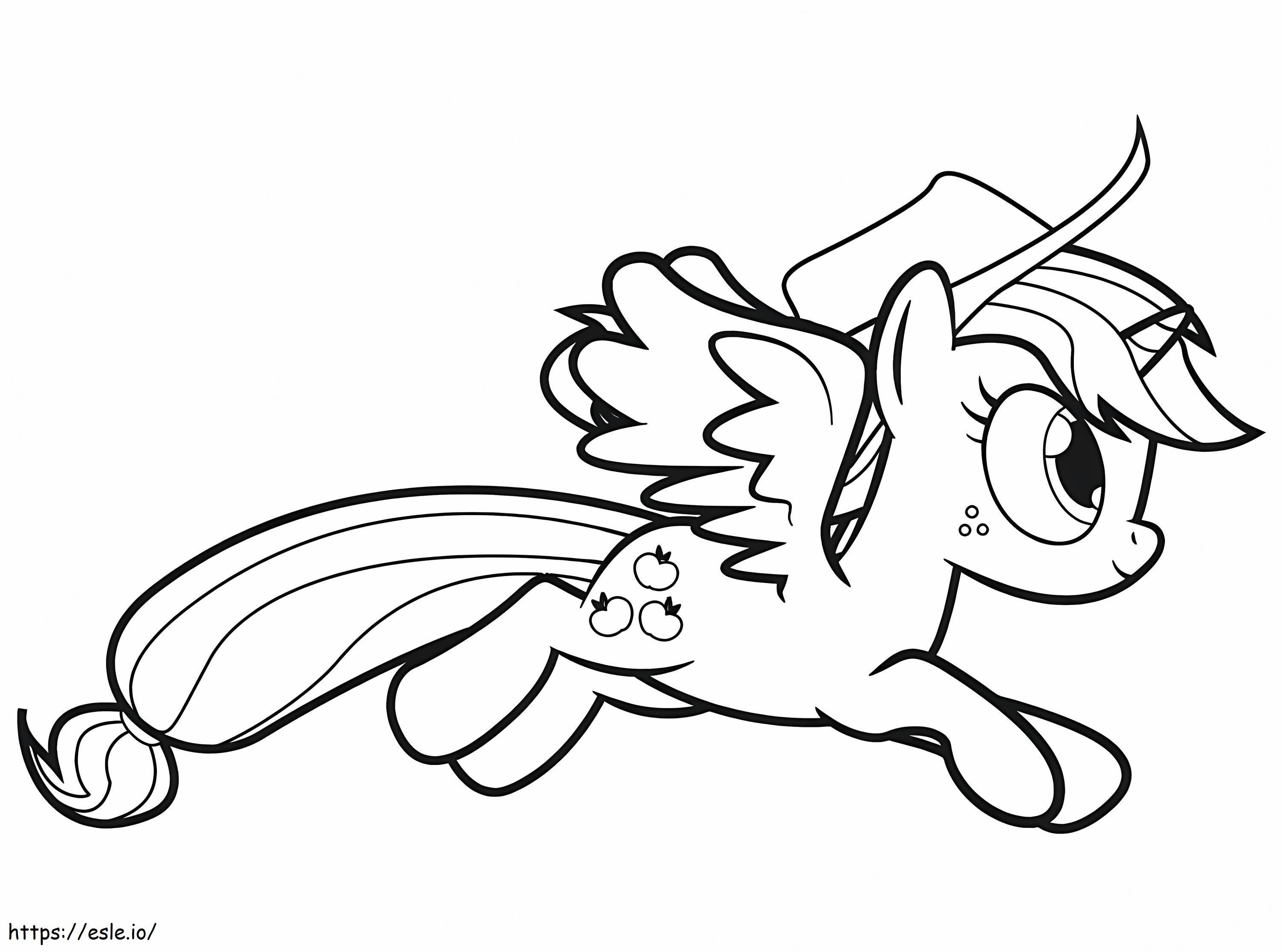Applejack Running coloring page