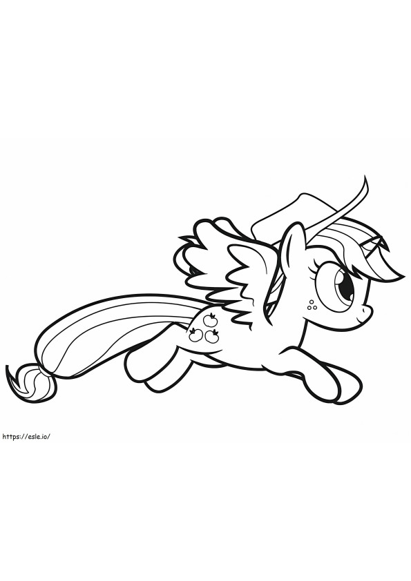 Applejack Running coloring page