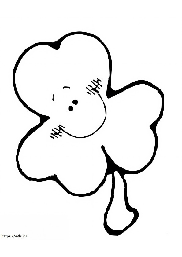 Lovely Shamrock coloring page