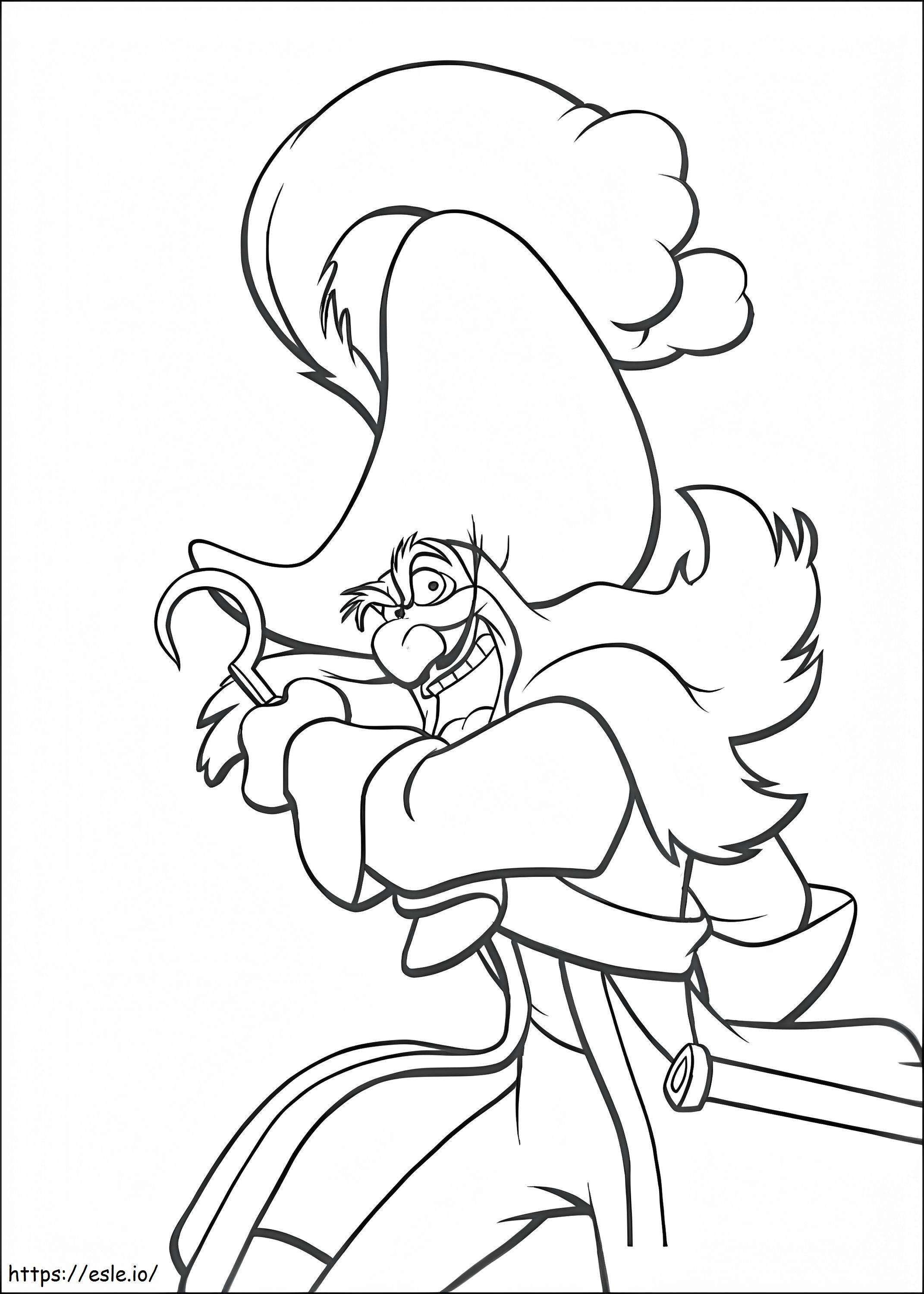 Captain Hook Angry coloring page
