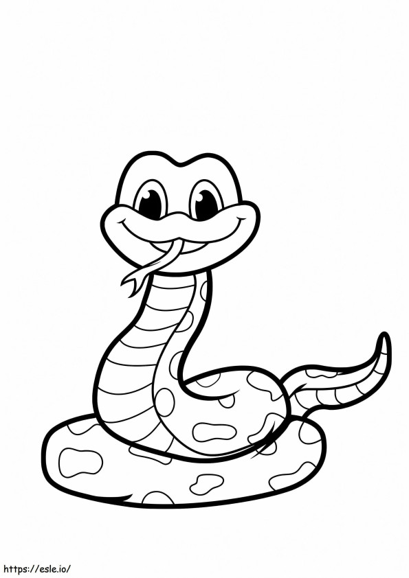 Coloriage Bon serpent à imprimer dessin