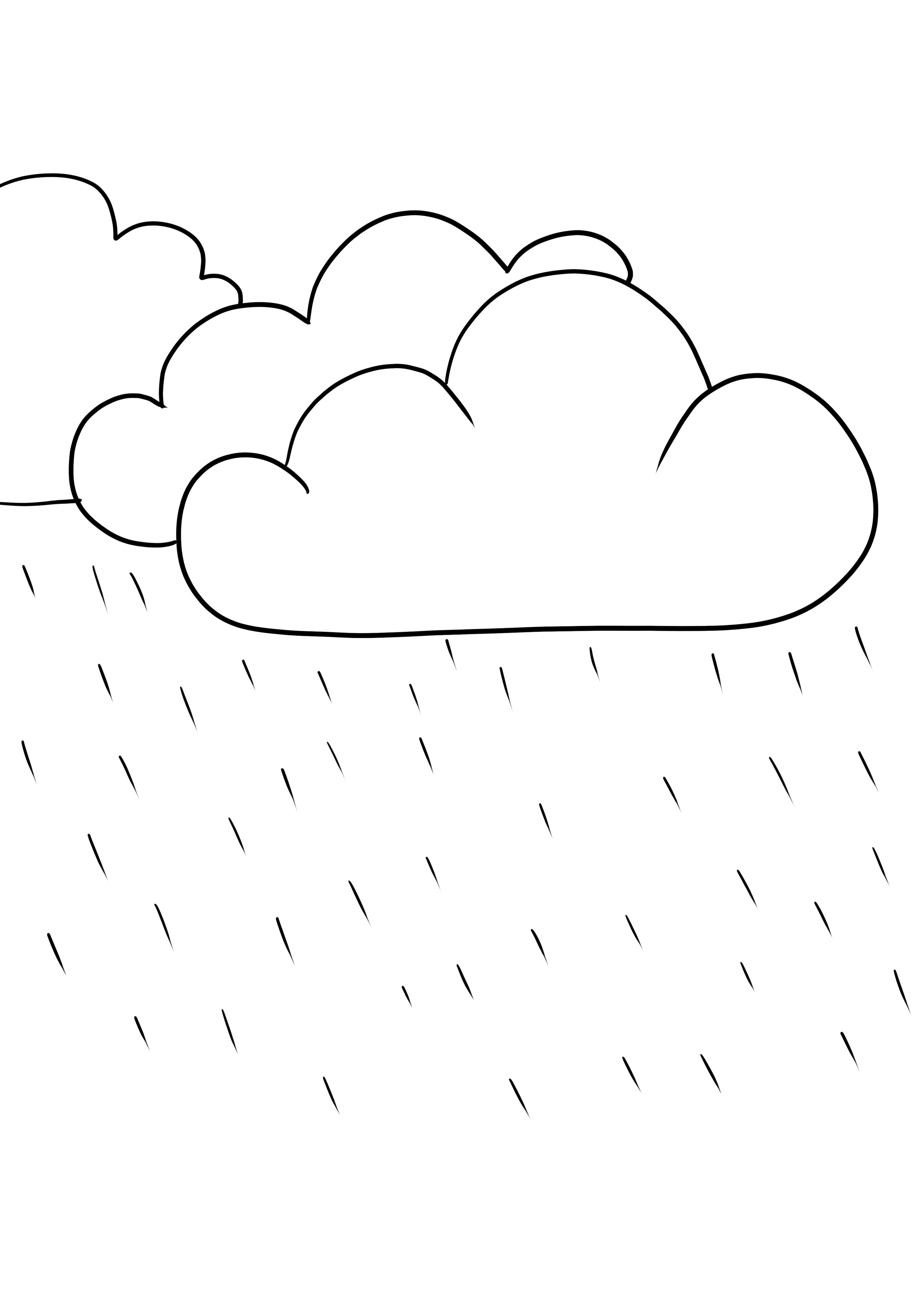 Nuvole e pioggia per scaricare immagini per bambini gratis