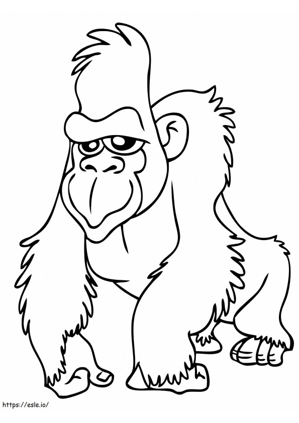 Smiling Apes coloring page
