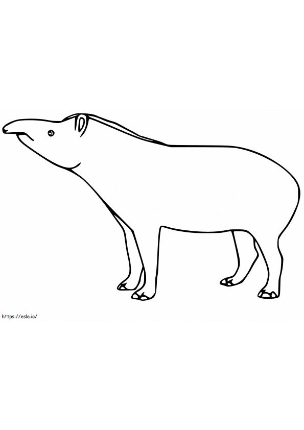 Etelä-Amerikan tapiiri värityskuva