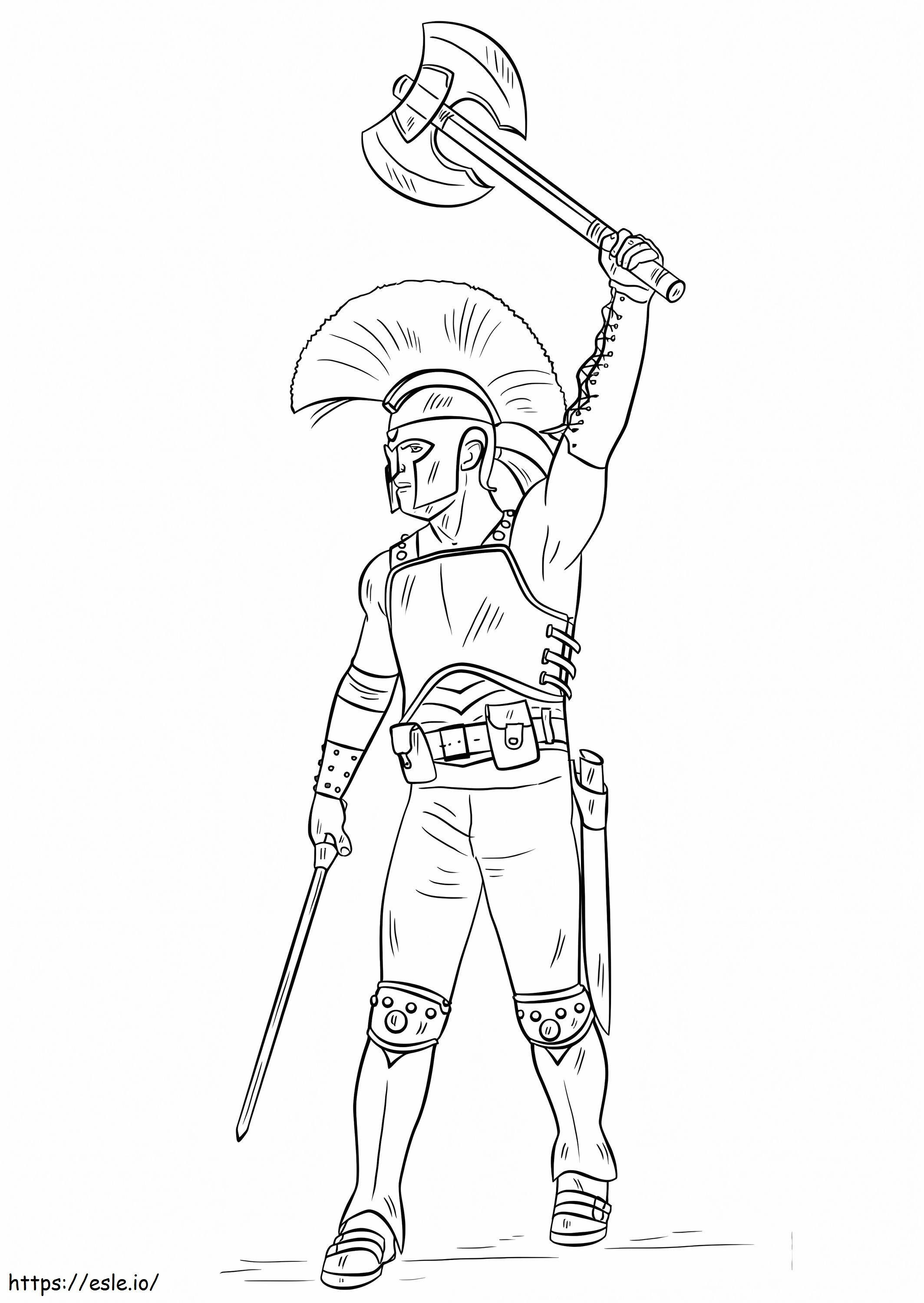 Gladiator coloring page