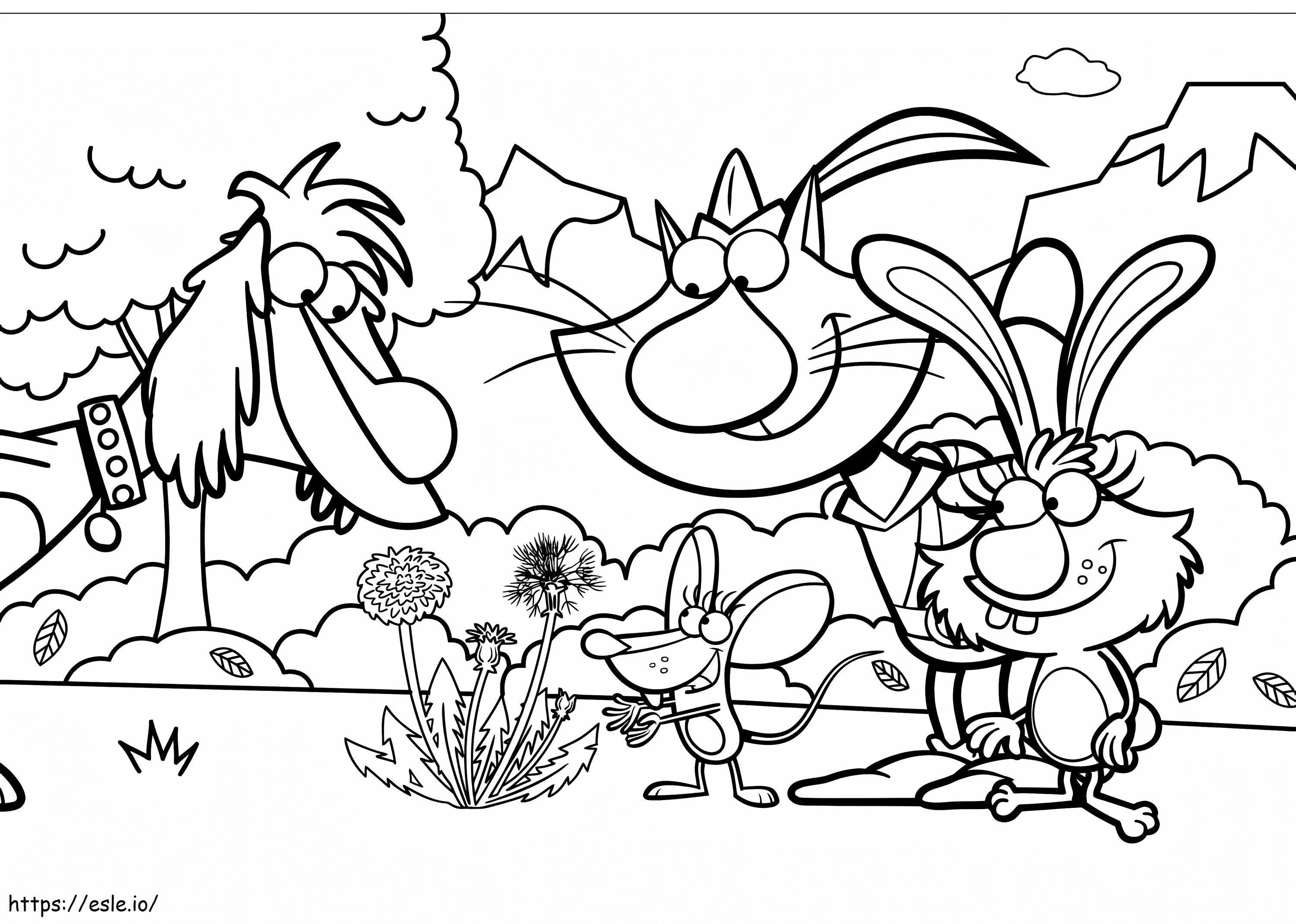 Nature Cat 2 coloring page