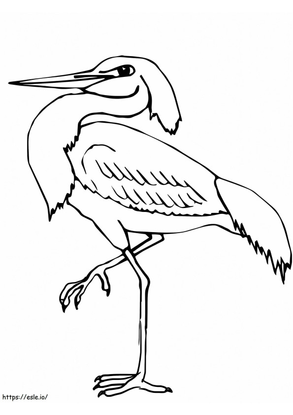 Wading Heron coloring page