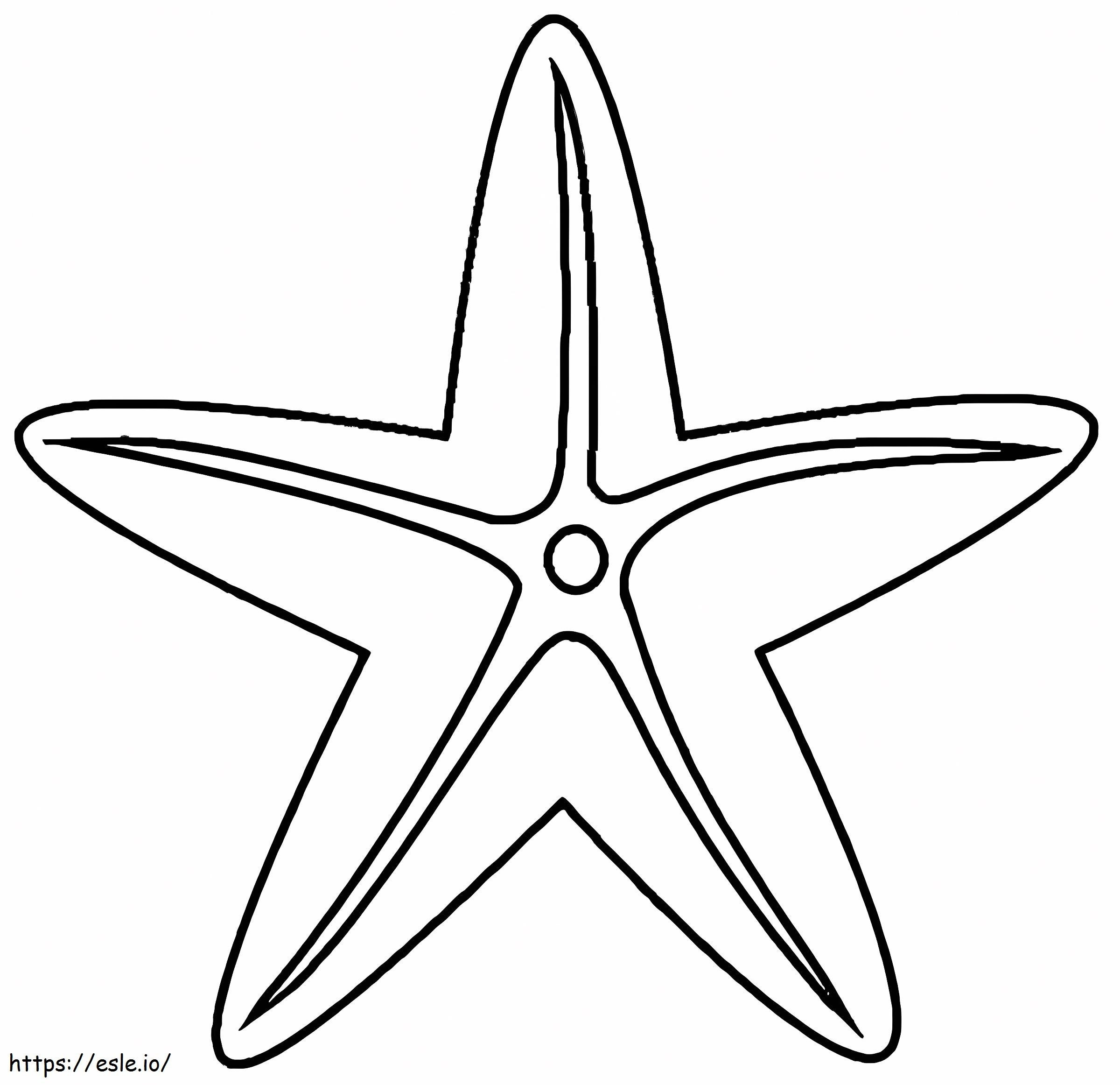 Printable Starfish coloring page