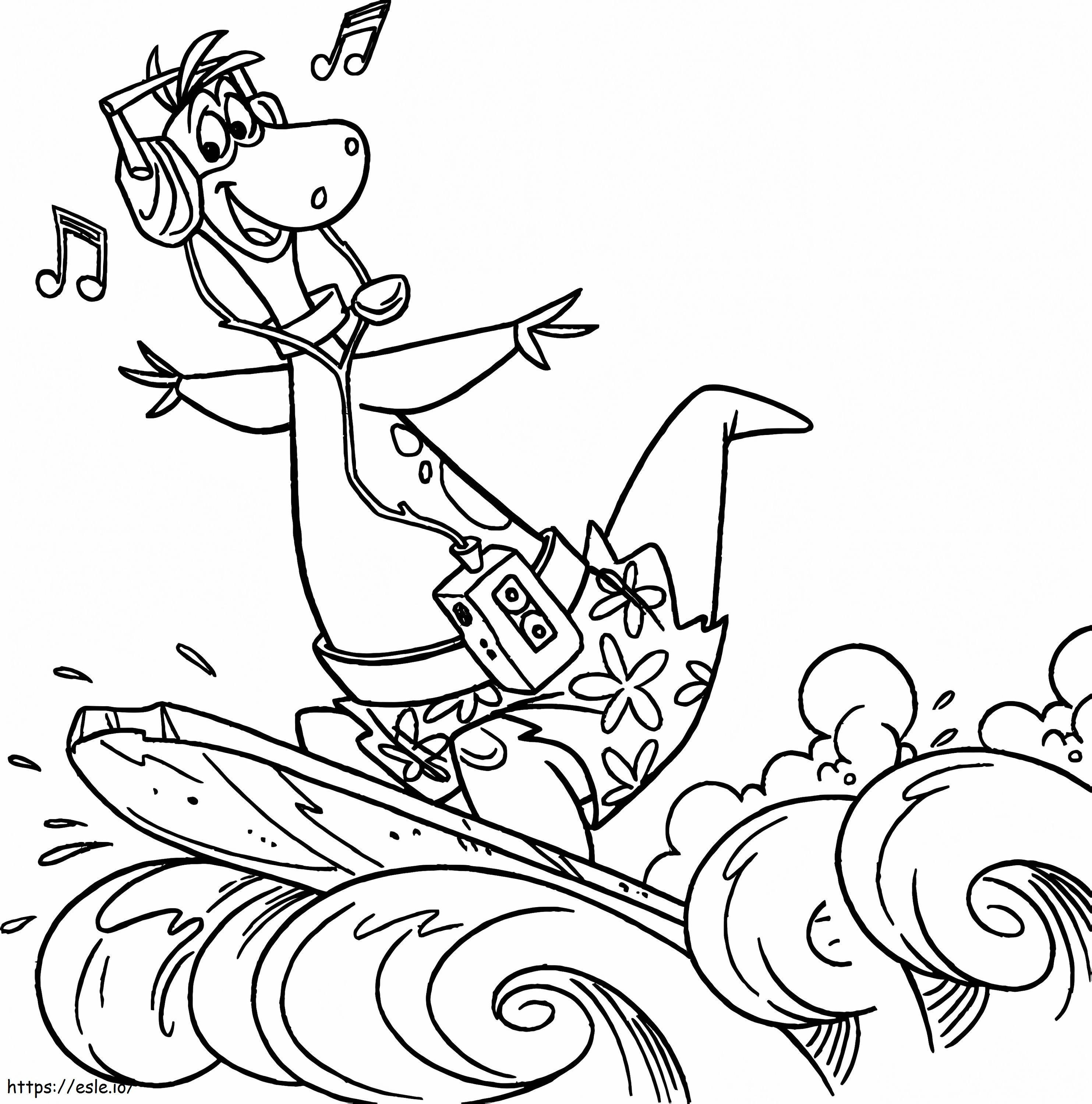 Dino From Flintstones coloring page