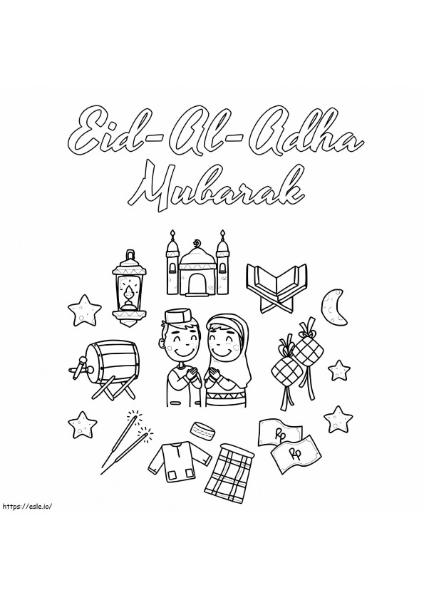 Eid Al-Adha 3 coloring page