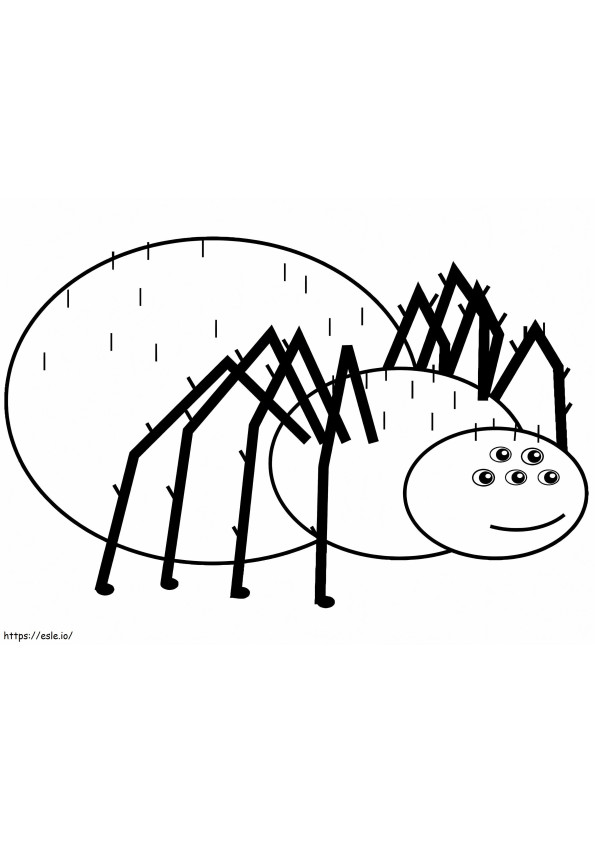 アニメーションのクモ ぬりえ - 塗り絵