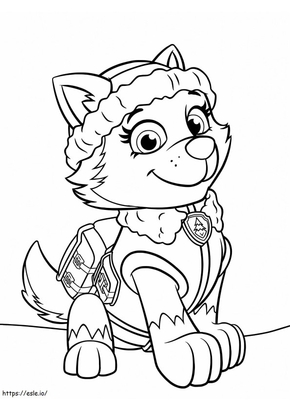 Everest From Paw Patrol 767X1024 coloring page
