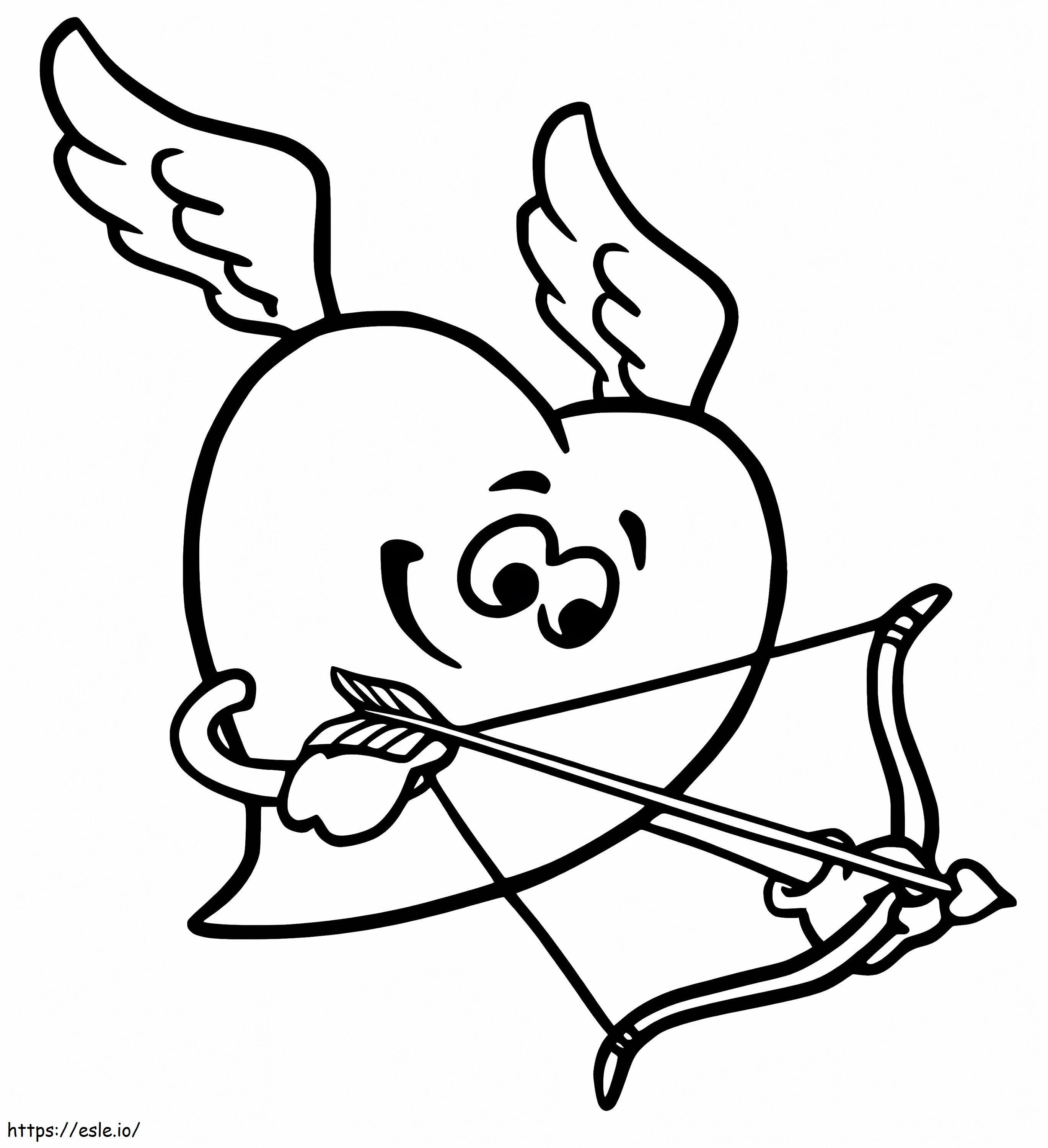 Cupid Heart coloring page