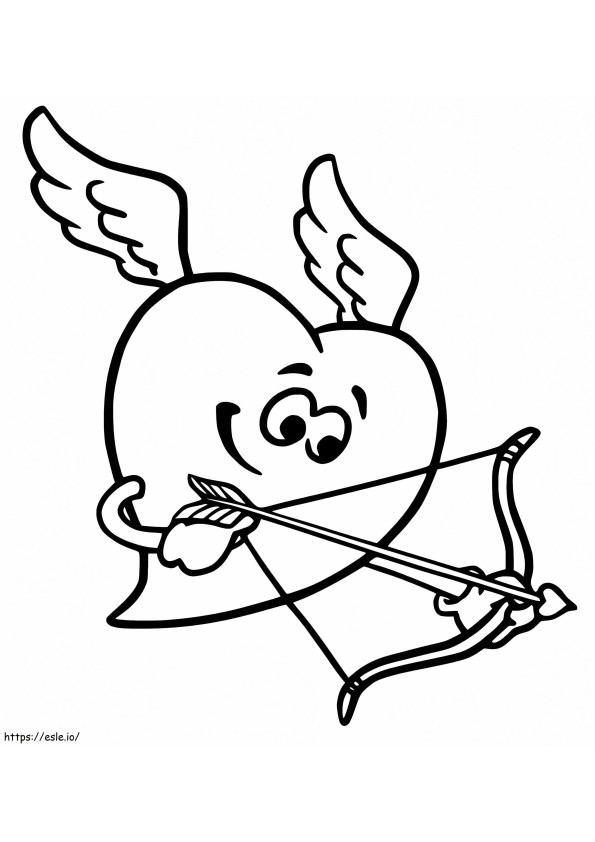 Cupid Heart coloring page